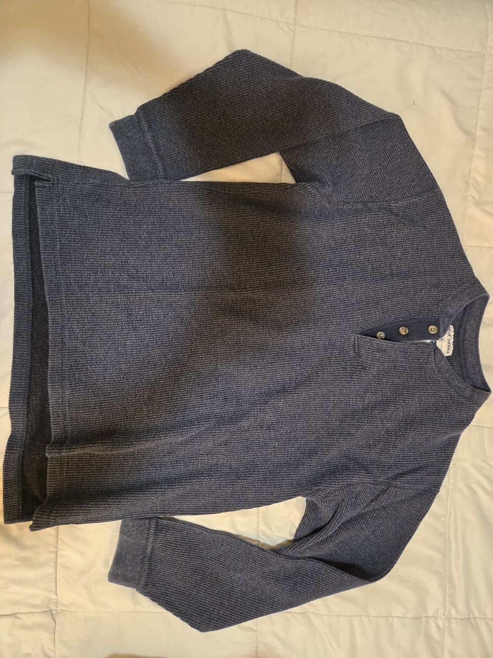 High Sierra Men's Navy Crewneck Henley Sweater